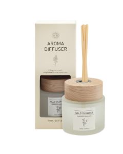 Ambient aroma, with wooden lid, 150 ml, glass, matte