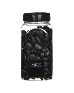 Decorative stone, black, 1 kg, 7.5x7.5xH16 cm