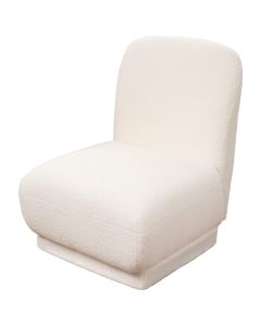 Sofa, Jude, textile upholstery, wooden frame, white, 56x76.5xH66 cm
