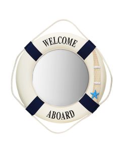 Sea decoration, wooden, white/blue, 76x11xH74 cm