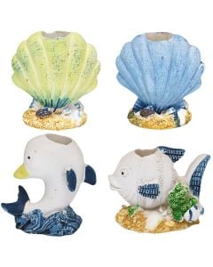 Sea decoration, resin, assorted, 6x3.5xH5.5 cm