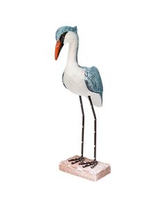 Decorative object, resin, white/blue, 10.5x16xH30 cm