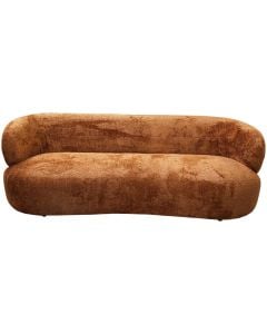 Sofa, 3-seater, Euphoria, textile upholstey, terracotta, 231x91x78 cm