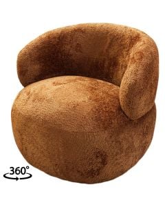 Swivel chair, single, Euphoria, textile upholstey, terracotta, 82x85x75 cm