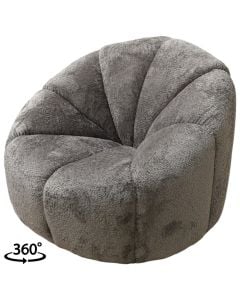 Swivel chair, single, Euphoria, textile upholstey, grey, 103x96x80 cm