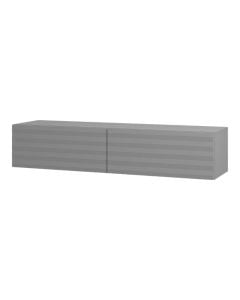 TV cabinet, Clermont, melamine, grey, 154x42xH32cm