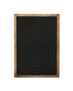 Wall decor panel, wooden, black, 60xH90
