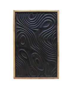 Wall decor, wooden, black, 60x2xH90 cm