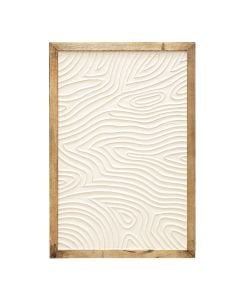 Wall decor panel, wooden, white/natural
