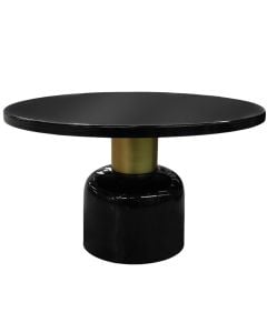 Side table, metal, black/gold, 80x80xH45