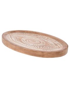 Decorative plate, Madera, mango wood, natural, 20x30 cm