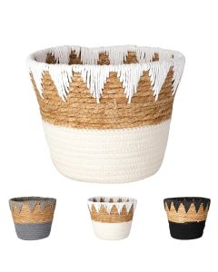 Wicker basket, rattan, assorted, 20x24 cm