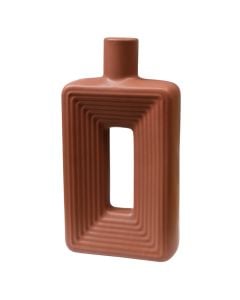 Decorative vase ''Jori'', ceramic, burgundy, 15.5x6xH28.5 cm