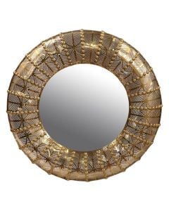 Decorative mirror ''Hitori'', glass, metal, gold, 76.5x4.2xH83 cm
