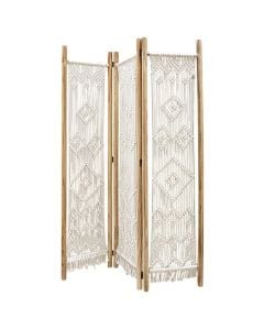 Room screen divider ''Inoue'', MDF, brown/white, 39x167 cm