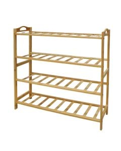 Shoe rack ''Kento'', wooden, brown, 70x24xH70 cm