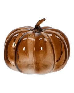 Decorative object, Pumpkin, glass, brown, Ø21xH19 cm