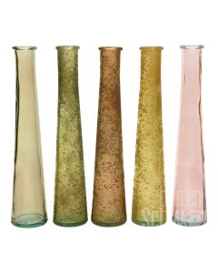 Decorative vase, glass, assorted, Ø7xH32 cm