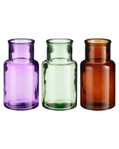 Decorative vase, glass, assorted, Ø15xH28 cm