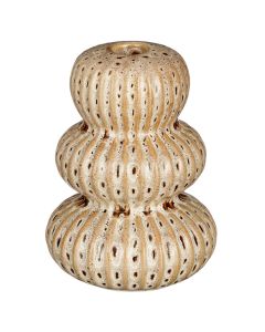Candle holder, ceramic, brown, Ø11xH15.5 cm
