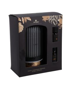 Diffusser, glass, black/golden, assorted