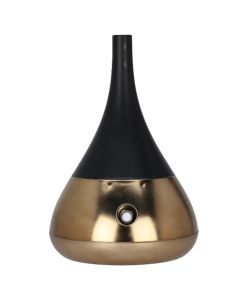 Humidifier, diffusser, with LED, black/golden, 15x21 cm