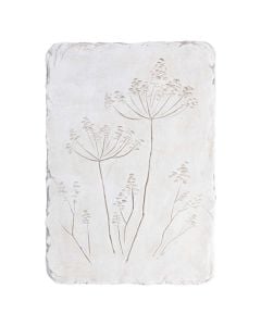Wall deco, Flower, magnesium oxide, beige, 40x28 cm