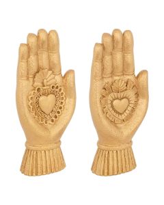 Decorative object, Amira, resin, golden, 7.5x3.5xH16.5 cm