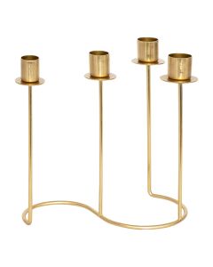 Candle holder, Margy, metal, golden, 20x12xH23 cm