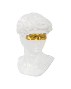 Statujë dekorative, David, polirezinë, e bardhë/e artë, 16x14xH24 cm