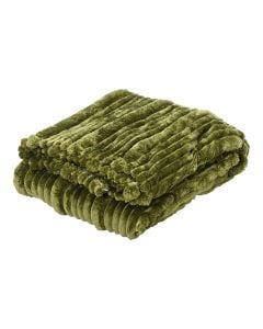 Throw, polyester, green, 130x170 cm