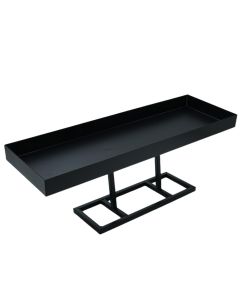Candle holder, metal, black, 47x15xH17 cm