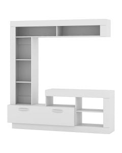 TV stand, melamine, white, 170x42xH170 cm