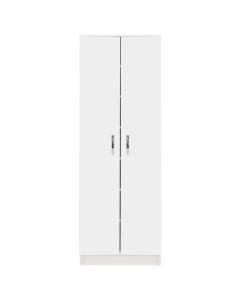 Shoe cabinet, melamine, with 6 shelves, white, 60x32xH192 cm
