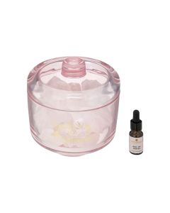 Fragrance set, Cristal, glass, pink, Ø10xH10.7 cm