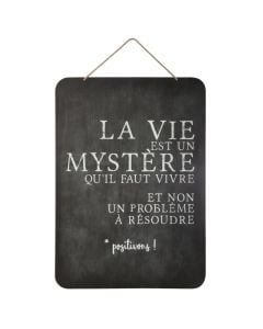 Wall decoration, Slate, metal, black, 44xH61 cm
