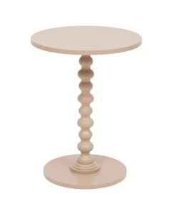 Side table, Alix, mdf/pinewood, beige, Ø38xH38 cm