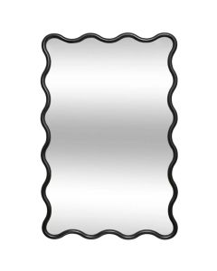 Decorative mirror, Judy, PP/glass, black, 60x90 cm