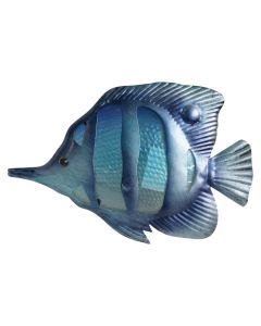 Decorative object, Fish, glass, blue, 31xH16 cm