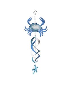 Decorative object, Windchime, metal, blue, 14x31xH89 cm