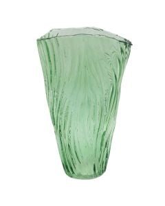 Decorative vase, Millky, glass, green, 16x9xH25 cm