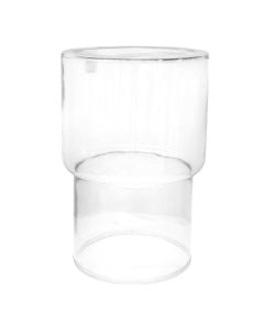 Side table, glass, transparent, Ø30.5xH44.5 cm