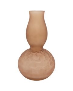 Decorative vase, glass, brown, Ø22xH40 cm