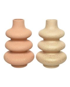 Decorative vase, ceramic, assorted, Ø14.8xH22.4 cm