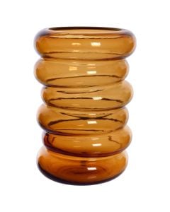 Decorative vase, Ring, glass, Orange, Ø18.5xH27.5 cm