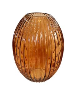 Decorative vase, glass, Orange, Ø22.5xH30.5 cm