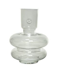 Decorative vase, glass, Transparent, Ø18xH25 cm