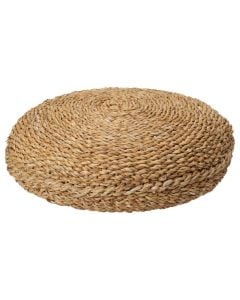 Pouffe, seagrass, brown, H15 x ø40 cm