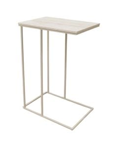 Side table, iron, mdf, beige, H58 x L40 x W26 cm