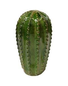 Decorative object, Cactus, glass, green, 10x10xH22 cm